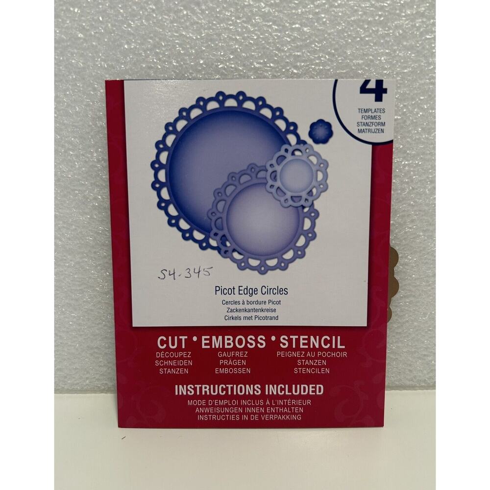 Spellbinders Nestabilities Picot Edge Circles S4-345 Set 4 Fancy Edge Dies